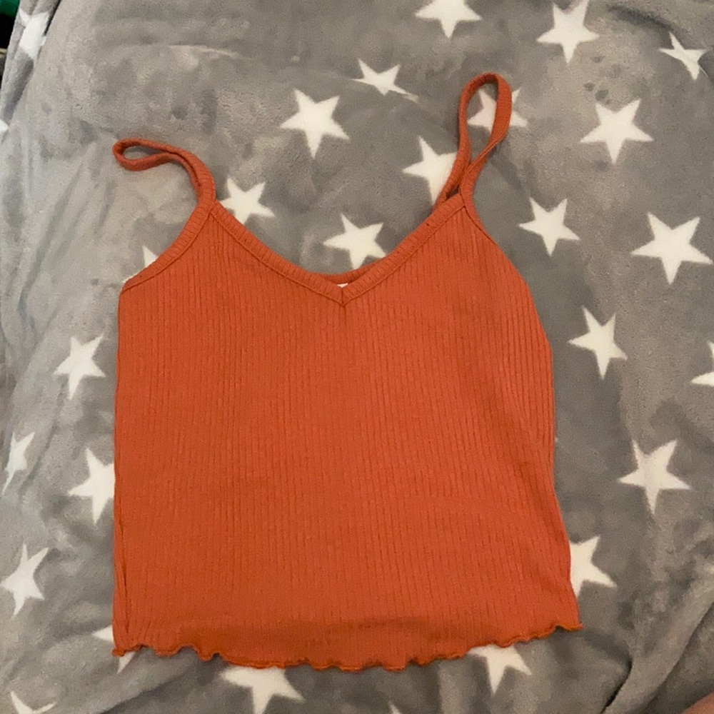 orange tank top